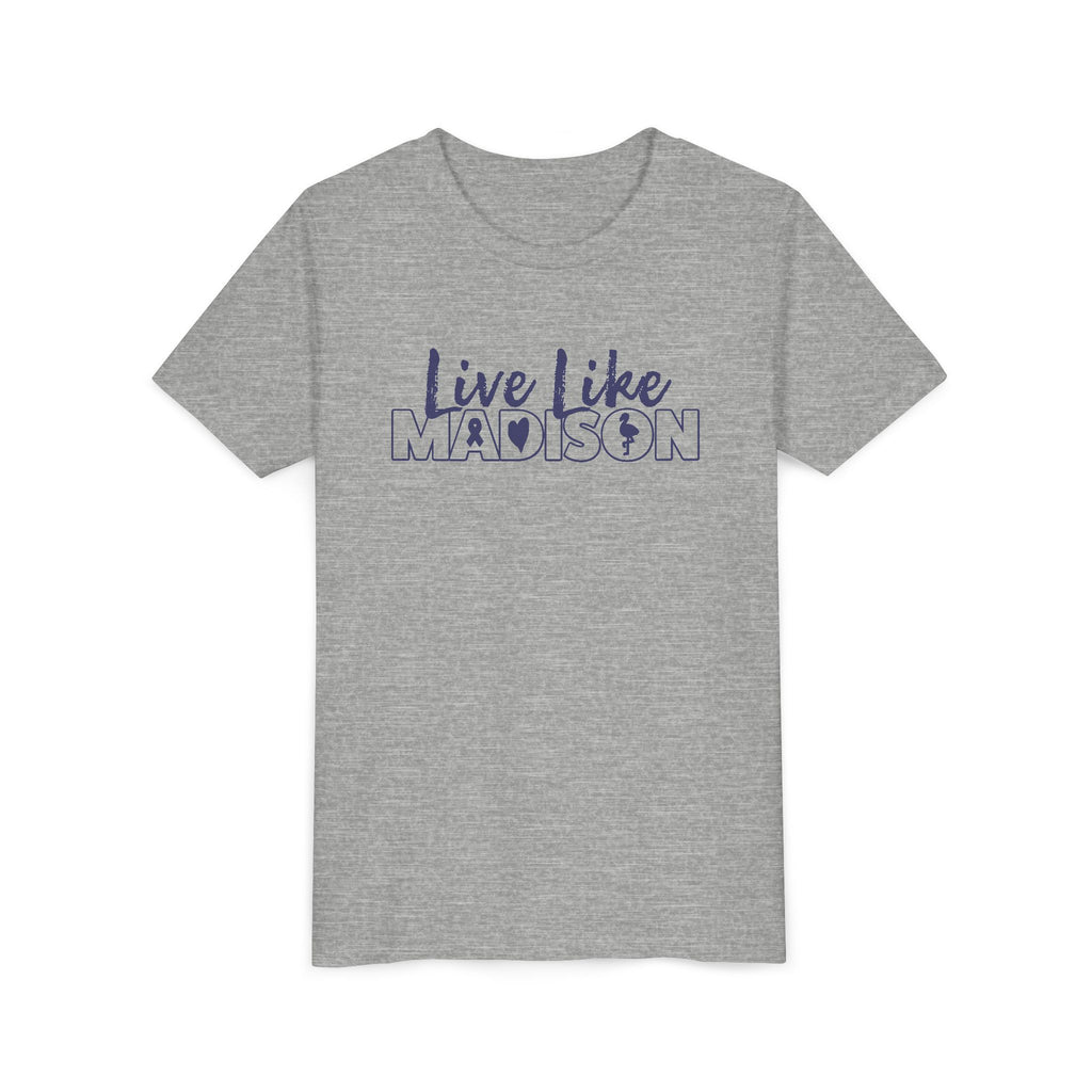 (YOUTH) Live Like Madison NEW LOGO Short Sleeve T-Shirt  (multiple colors available)