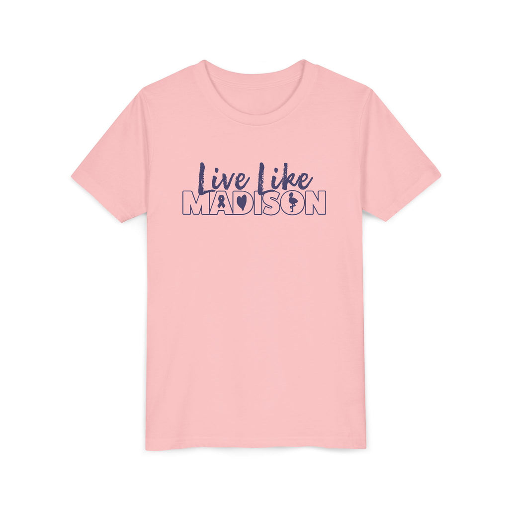 (YOUTH) Live Like Madison NEW LOGO Short Sleeve T-Shirt  (multiple colors available)