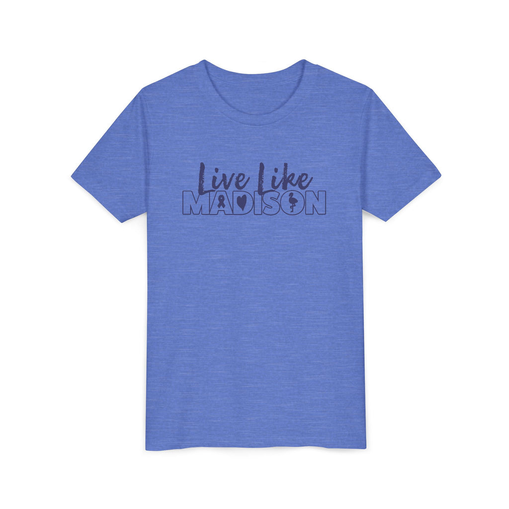 (YOUTH) Live Like Madison NEW LOGO Short Sleeve T-Shirt  (multiple colors available)