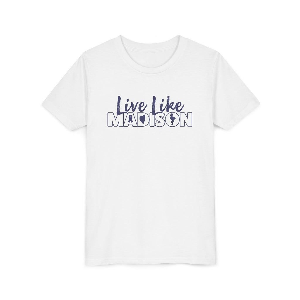 (YOUTH) Live Like Madison NEW LOGO Short Sleeve T-Shirt  (multiple colors available)