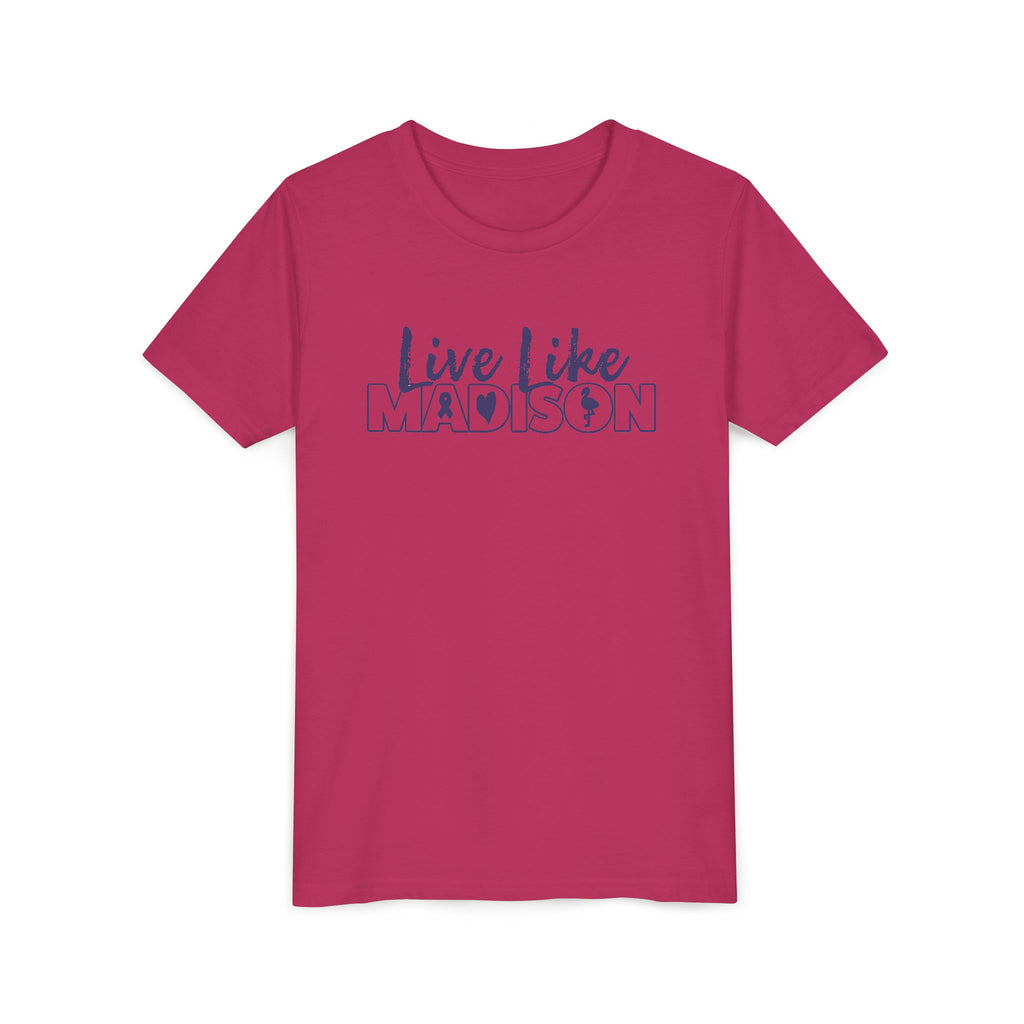 (YOUTH) Live Like Madison NEW LOGO Short Sleeve T-Shirt  (multiple colors available)