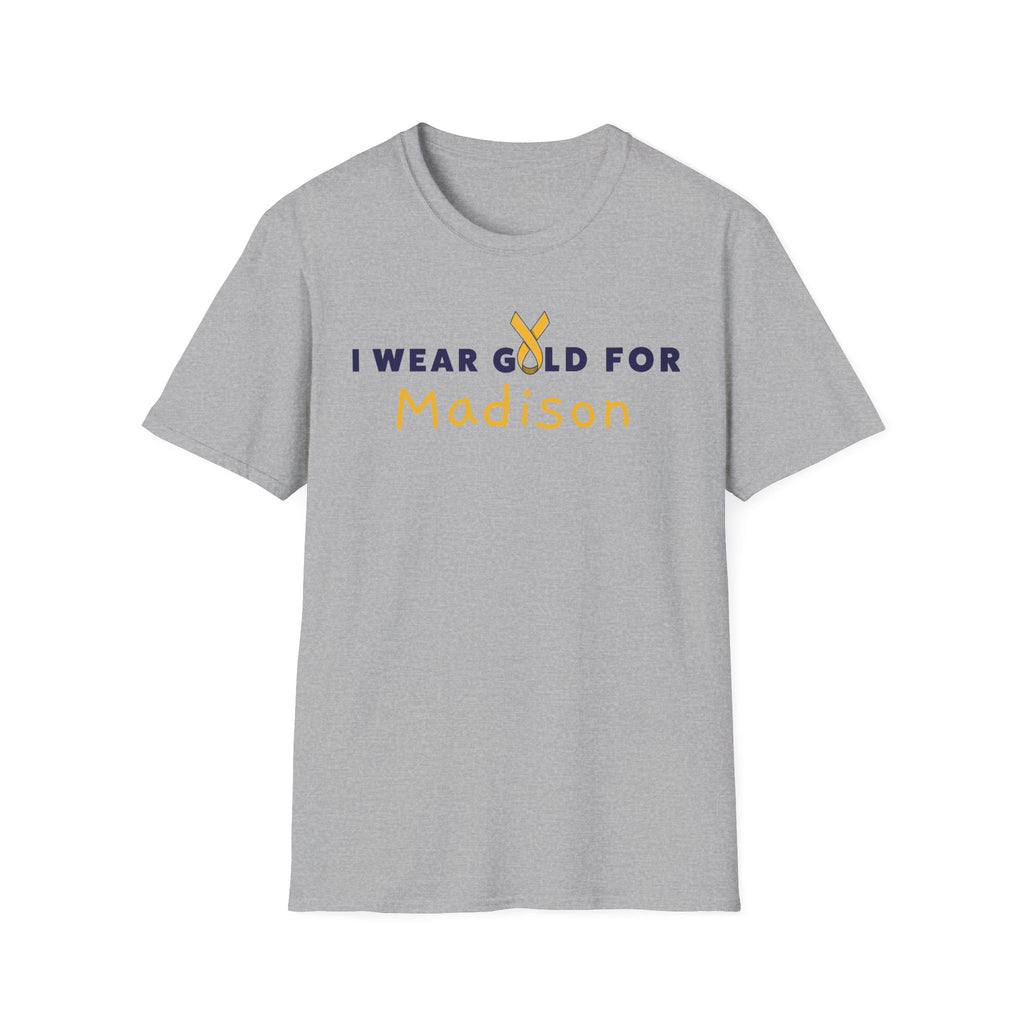 ADULT - I Wear Gold for MADISON / DO IT FOR THE KIDS Short Sleeve T-Shirt