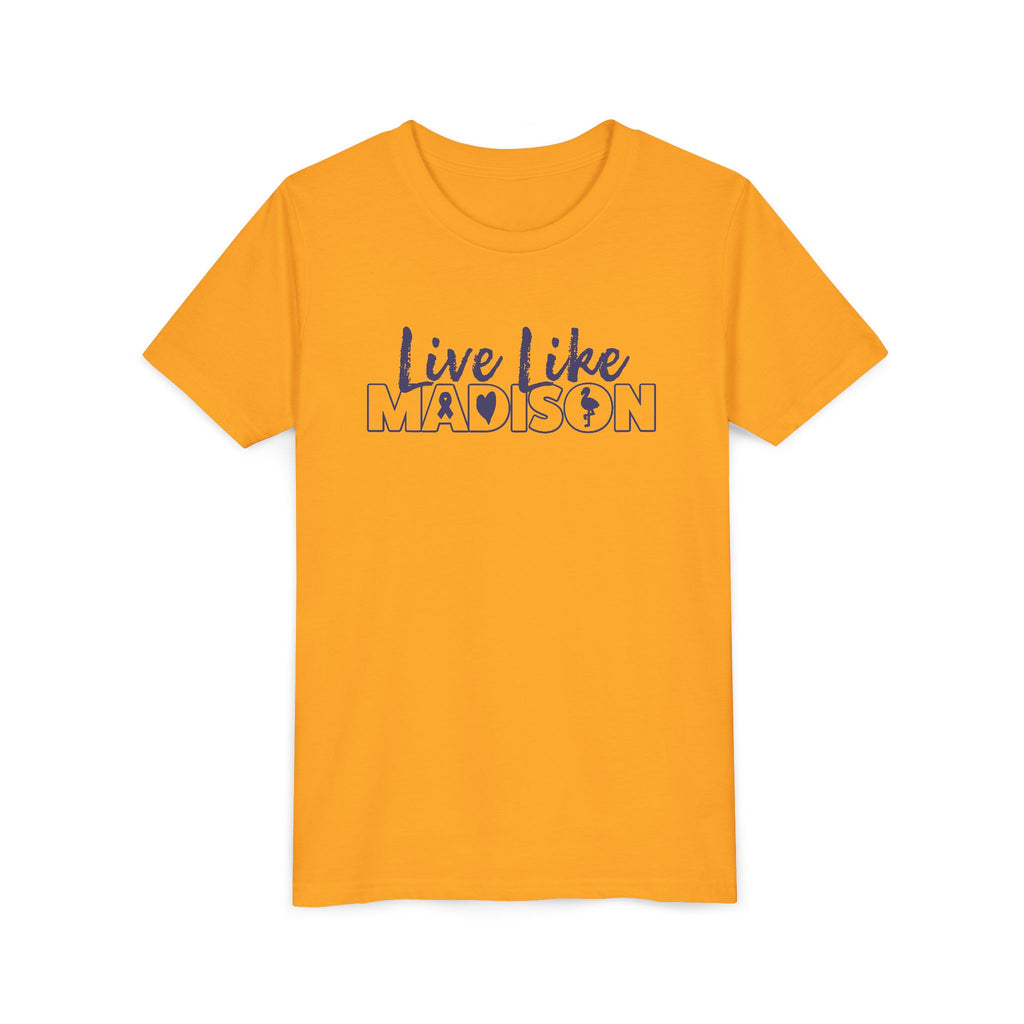(YOUTH) Live Like Madison NEW LOGO Short Sleeve T-Shirt  (multiple colors available)