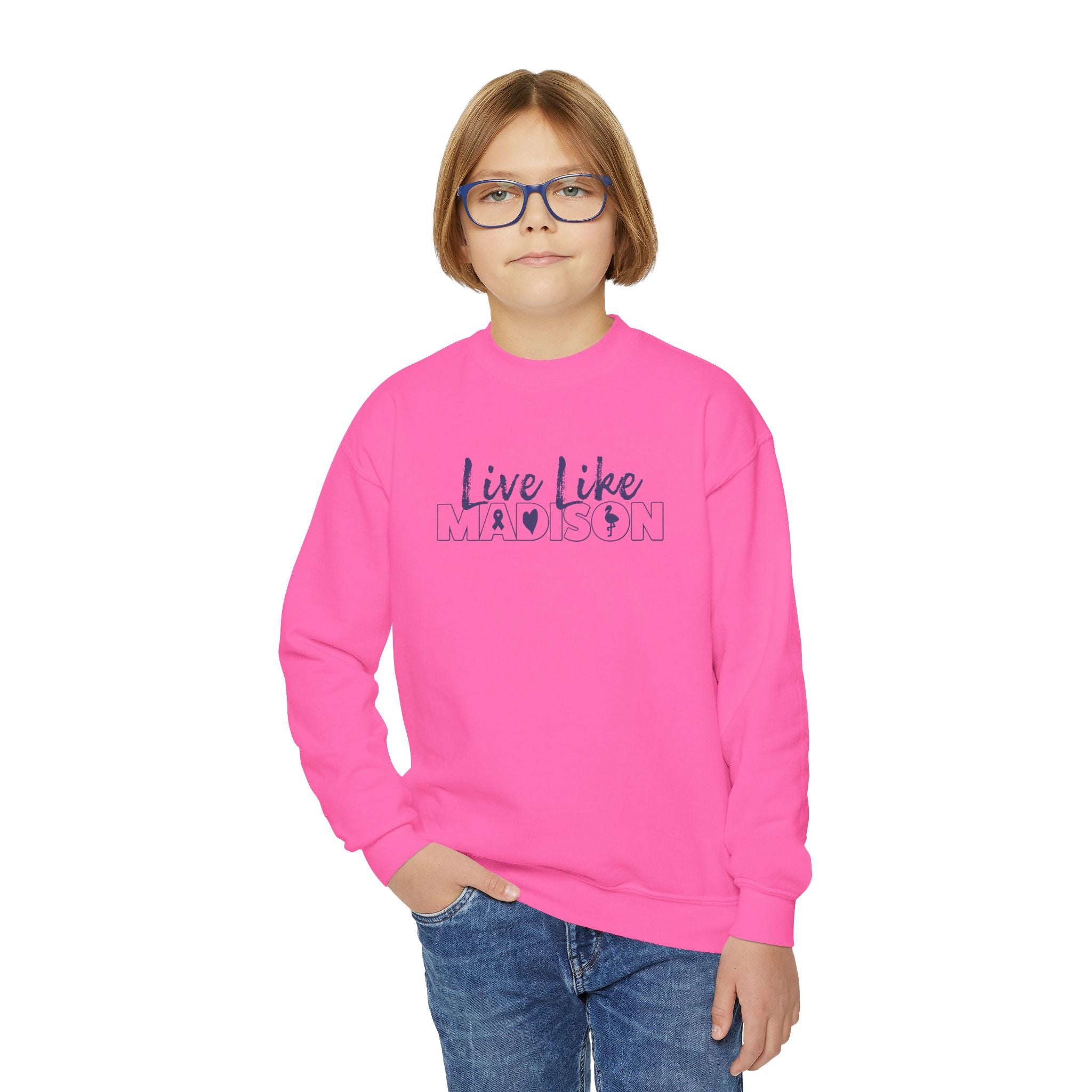 YOUTH Live Like Madison NEW LOGO Crewneck Sweatshirt (multiple colors available)