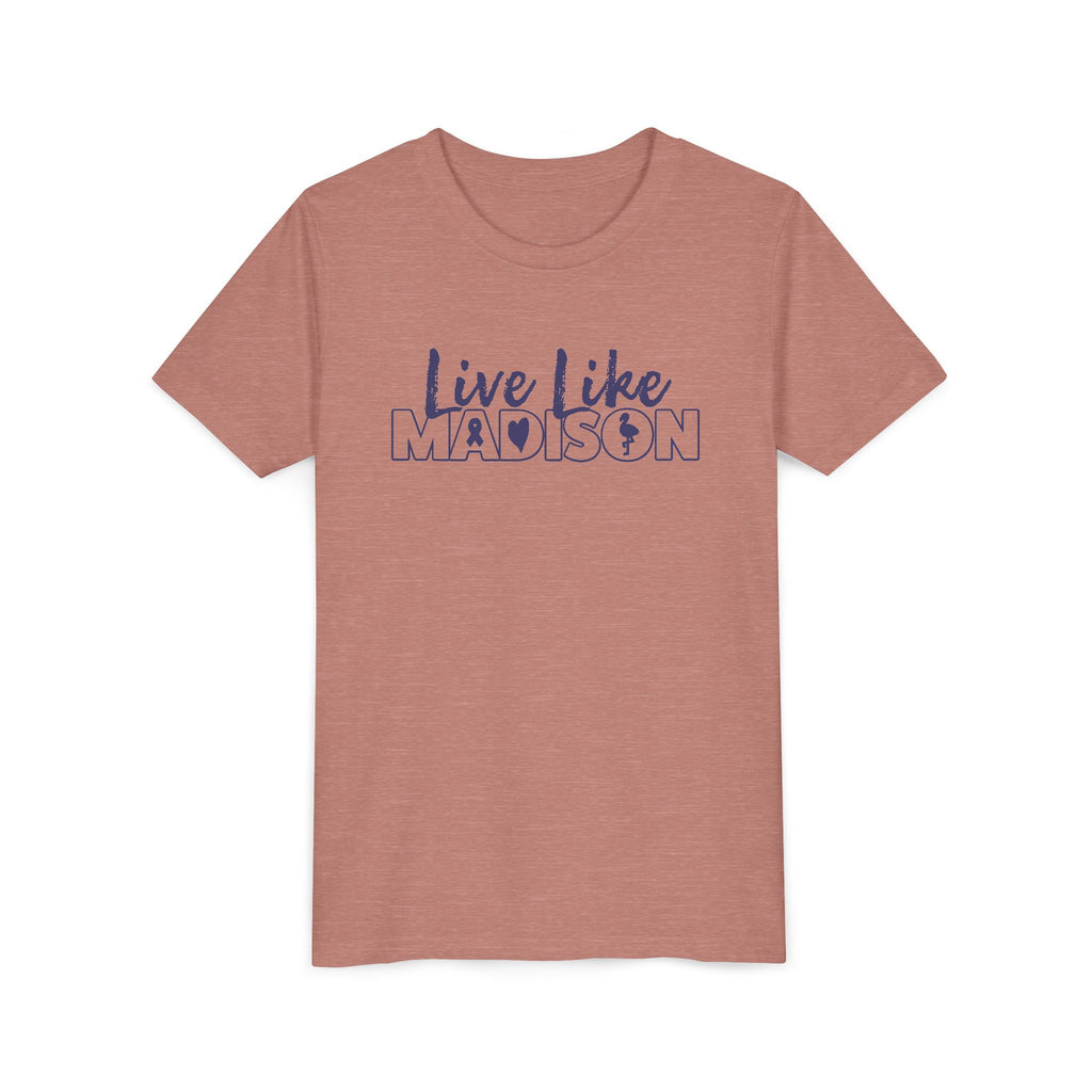 (YOUTH) Live Like Madison NEW LOGO Short Sleeve T-Shirt  (multiple colors available)